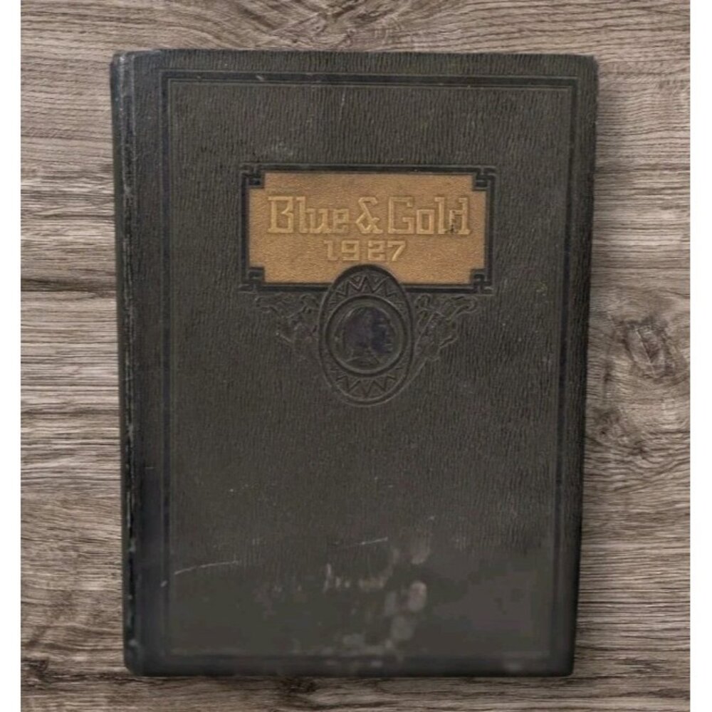 1927 Yearbook Nebraska Teachers College Kearney Blue & Gold Coed Antique 20s Vtg